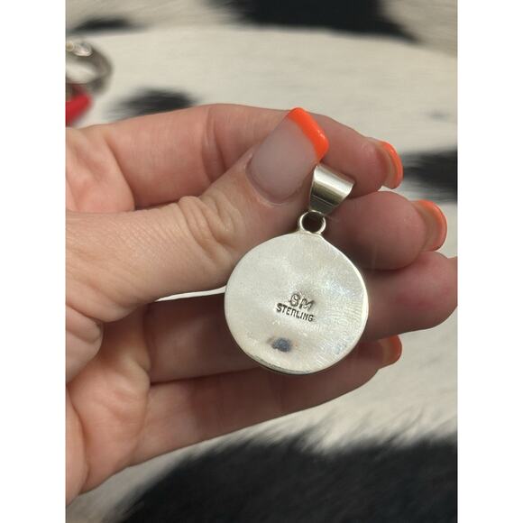 Native American Sterling Silver Inlaid Turquoise Opal Galaxy Kachina Pendant SM - Picture 3 of 9